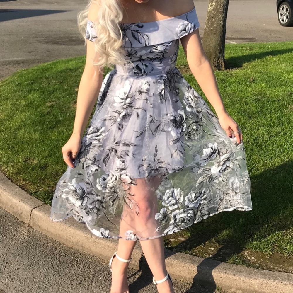 ASOS Organza Floral Midi Dress